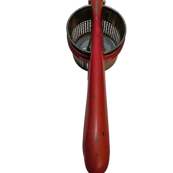 Vintage 1950's Potato Ricer Press With Red Handle - Picture 11 of 15